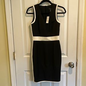 WHBM Sleeveless V-neck Work Sheath Dress